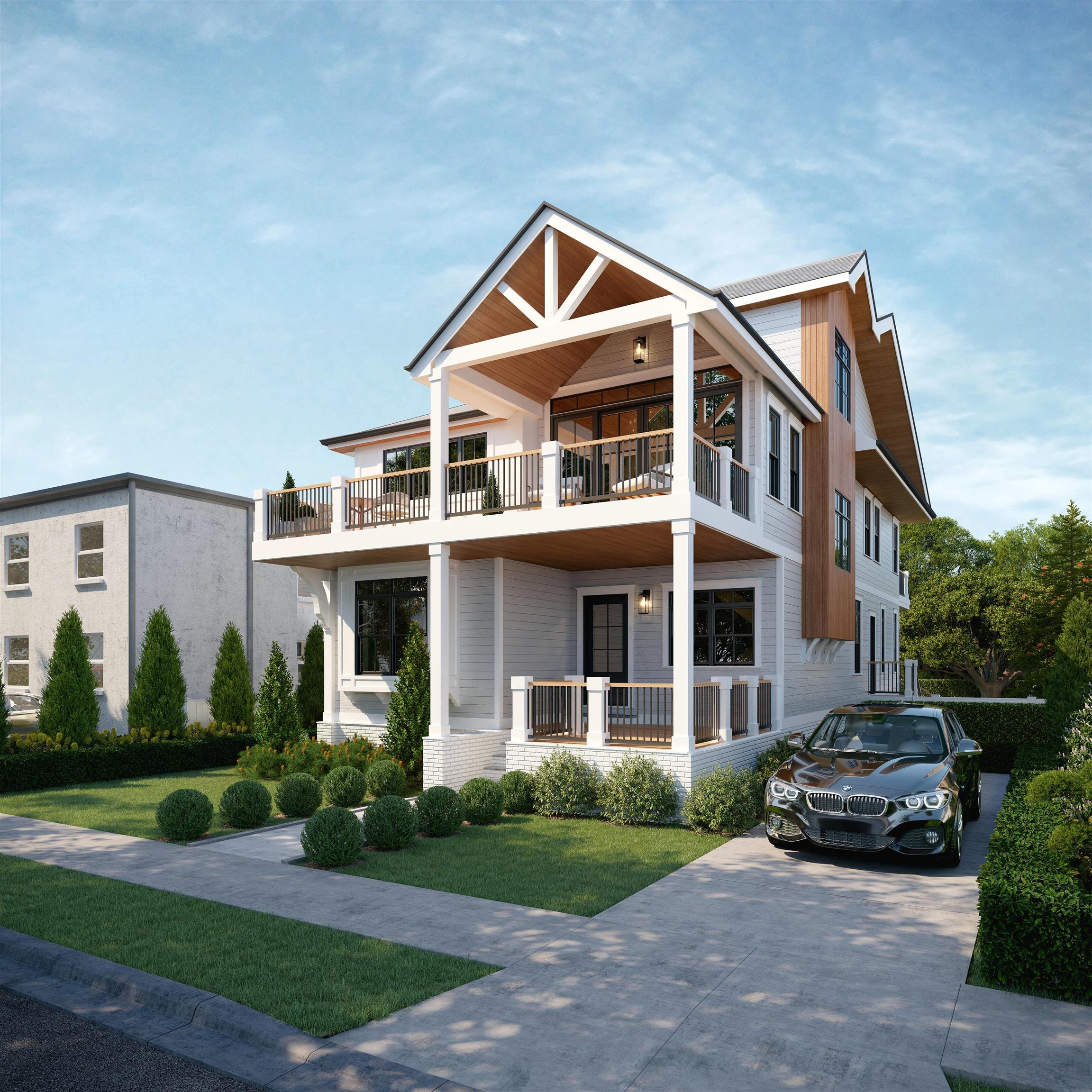 This stunning property is expertly designed and developed by Zatos Investments and ZRM Builders, combining luxury with exceptional craftsmanship.  Located just two blocks from the beach and one block from town, 166 99th Street offers a central Stone Harbor location while alternately offering a quiet neighborhood feel, paired with high-end and luxury design and functionality. This new build will feature 5 bedrooms with all with ensuite baths and 2 powder rooms, along with an incredible entertaining area on the first floor overlooking the pool.  The first floor features 3 bedrooms with ensuite baths, including a bunk room. A thoughtfully placed powder room is accessible from both the pool area and the interior, servicing the spacious family room. The rear family room spans the full width of the home and includes a full bar with custom cabinetry by DeRita Woodworking, plus a wall of Marvin bi-fold sliders that open directly onto the rear patio and pool deck. Outside, the pool will include a sun shelf and hot tub centered on a cabana. A fully equipped laundry room completes the first floor. Interior selections include ¾” wide plank white oak flooring, with premium tile and plumbing fixtures throughout.  The second floor offers a fully equipped chef’s kitchen with Sub-Zero and Wolf panel-ready appliances, a Cove dishwasher, a 24” beverage center, and custom cabinetry by DeRita Woodworking, with island seating. The family room is centered on a gas fireplace, with a dining area positioned just off the kitchen. A large front deck provides plenty of space for dining and lounging, with ocean views just steps away.  A second powder room is tucked behind the kitchen to service guests. The fourth ensuite bedroom sits toward the rear of the home, along with an expansive primary suite with an ensuite bath, featuring a private deck overlooking the pool.  The home will feature a substantial interior trim package, high-end finishes throughout, ACRE Borrell nickel gap siding, and Anderson 400 Series windows for both durability and aesthetic appeal.  While many selections have been made in collaboration with a designer, there is still time to personalize finishes.