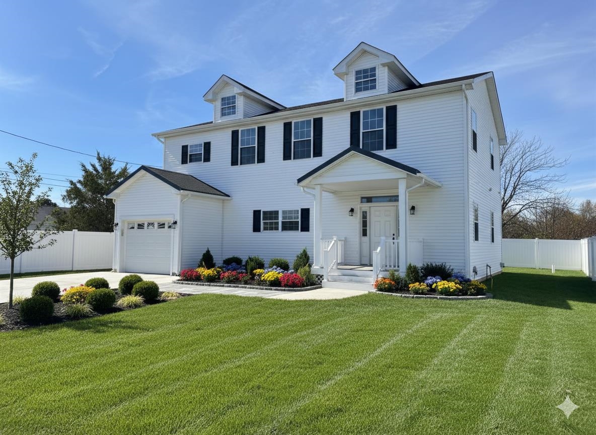 Beautiful Brand New 4 Bedroom 2 1/2 Bath just about completed. Granite kitchen counter tops with 8 foot island and upgraded appliances in Kitchen. Floor plan is amazing with central air and gas heat. Very large master bedroom with amazing master bath. Too many upgrades to list.  This is a must see property. photo has been digitally enhanced