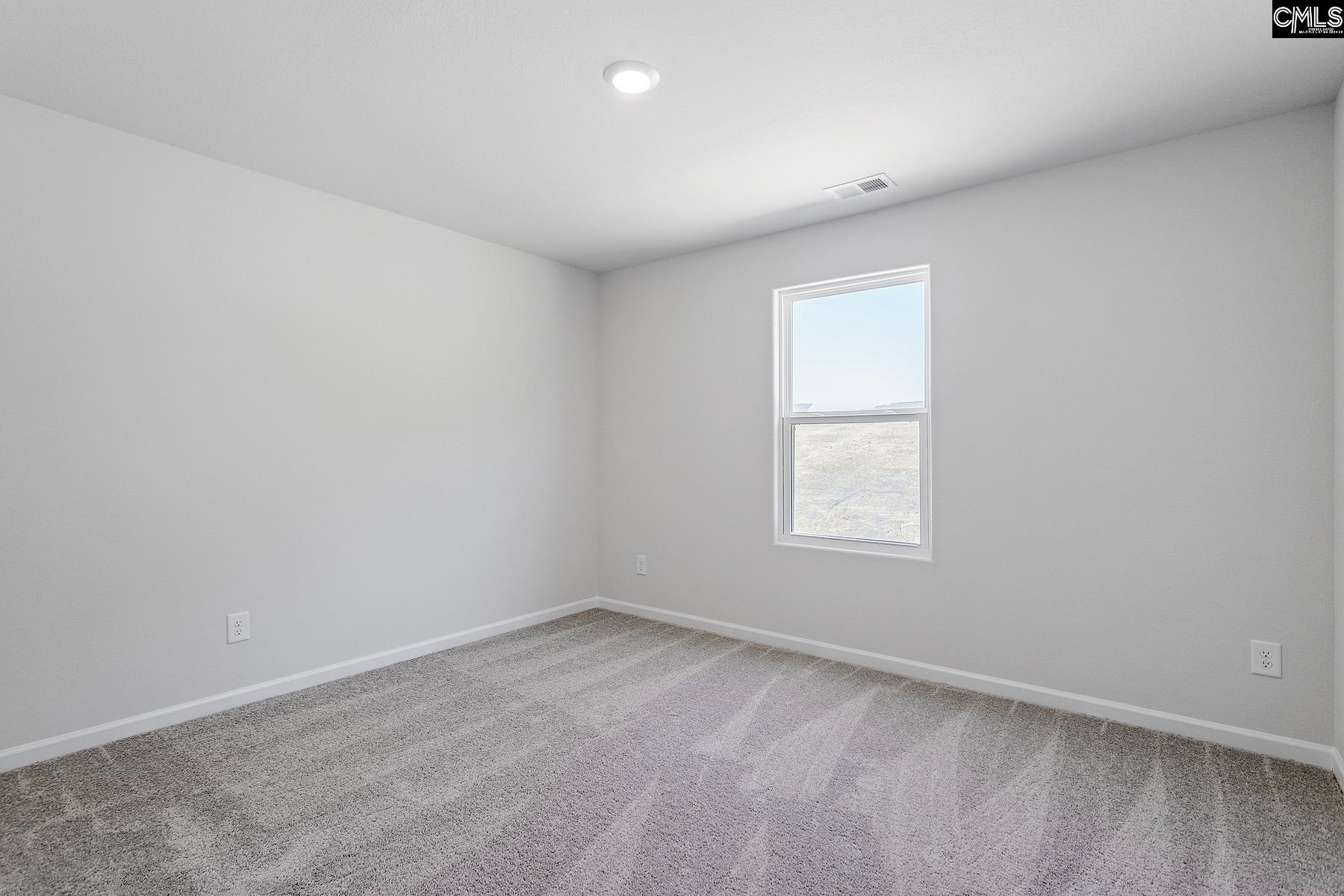 The second bedroom features one window and a private closet.