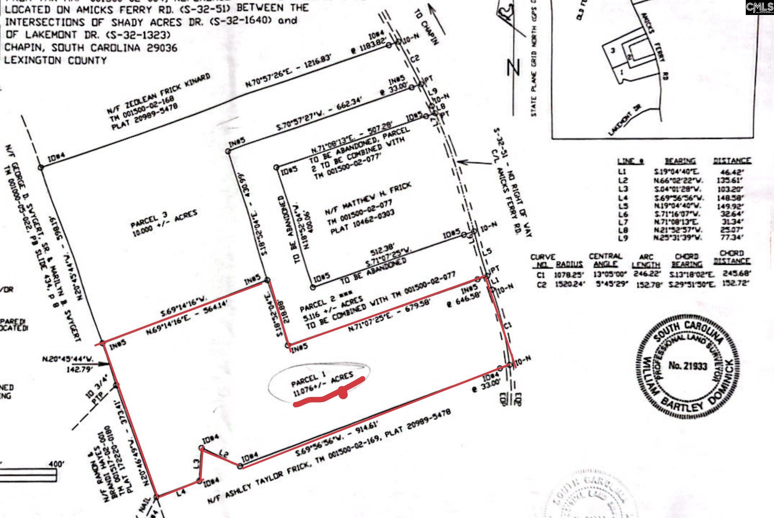 Amicks Ferry UNIT Parcel #1 Chapin, SC 29036