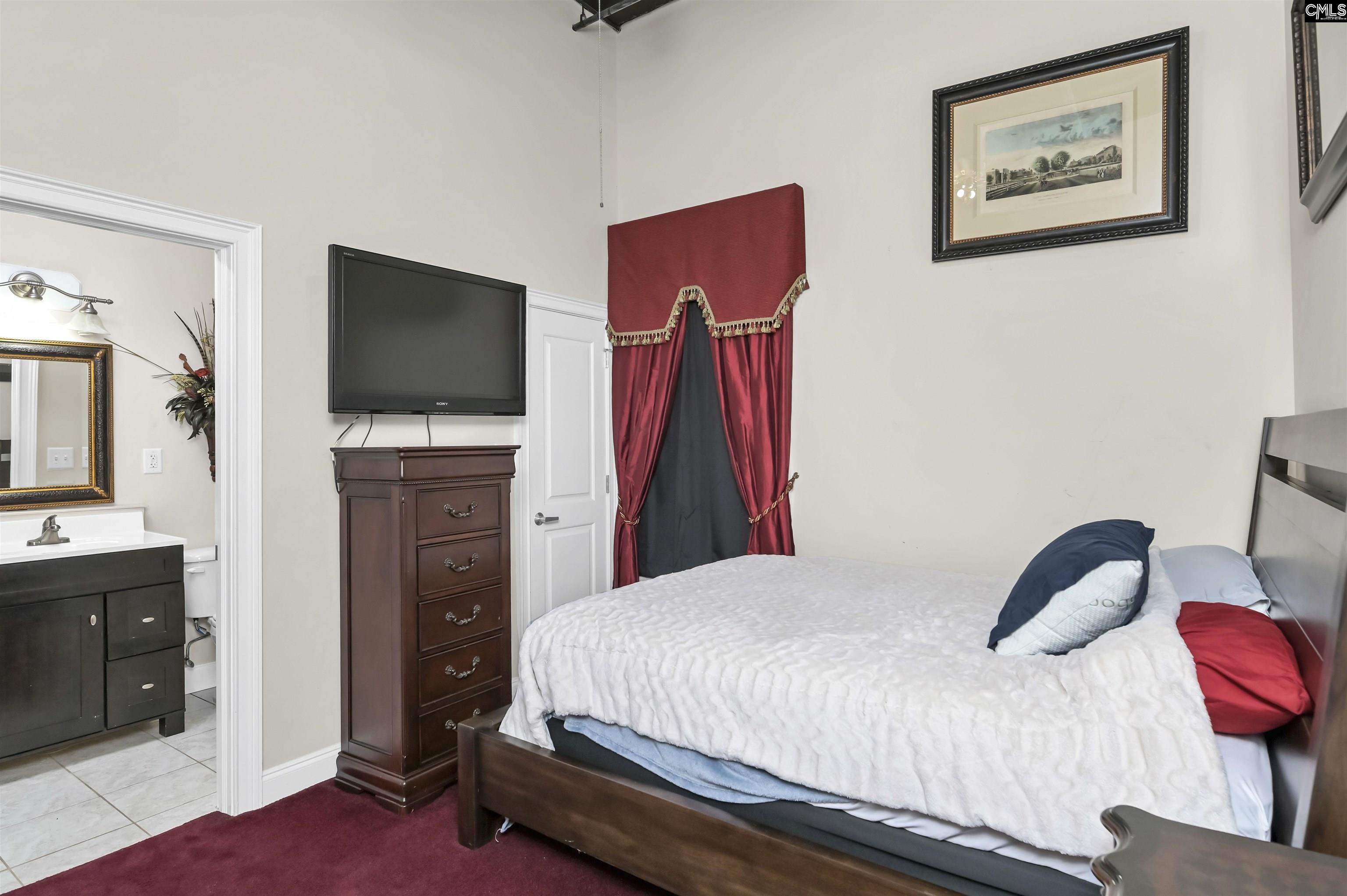 Spacious master leads into master bathroom