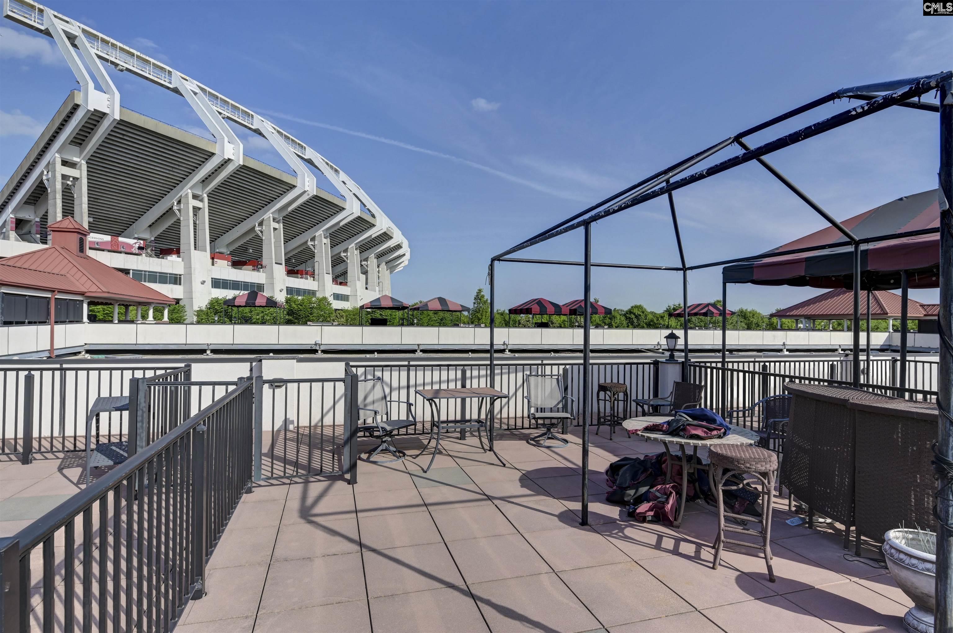 Upper Deck area perfect for outdoor gatherings and gameday parties
