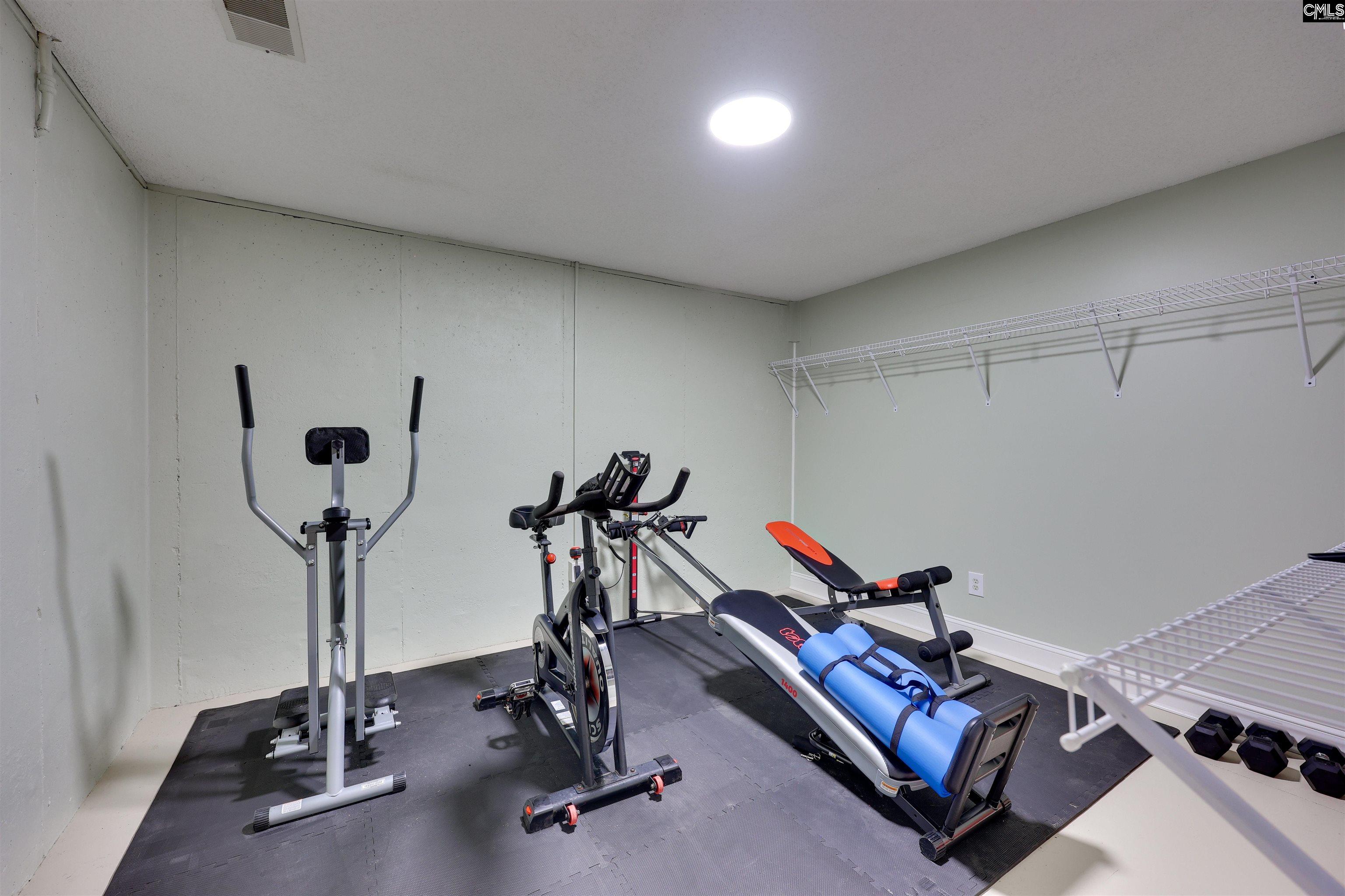 Currently being used as home gym.  HUGE!