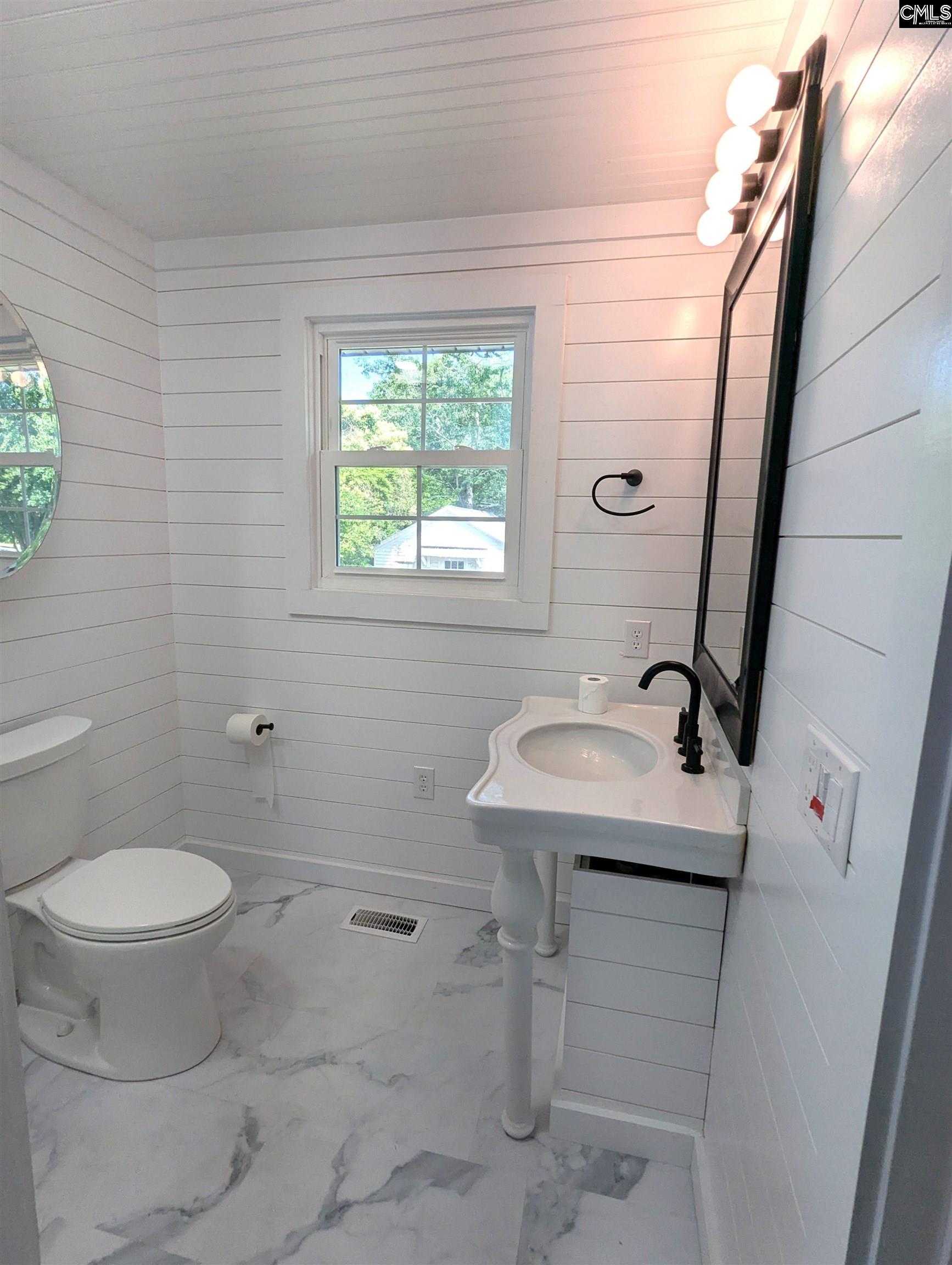 New bath on the main level.