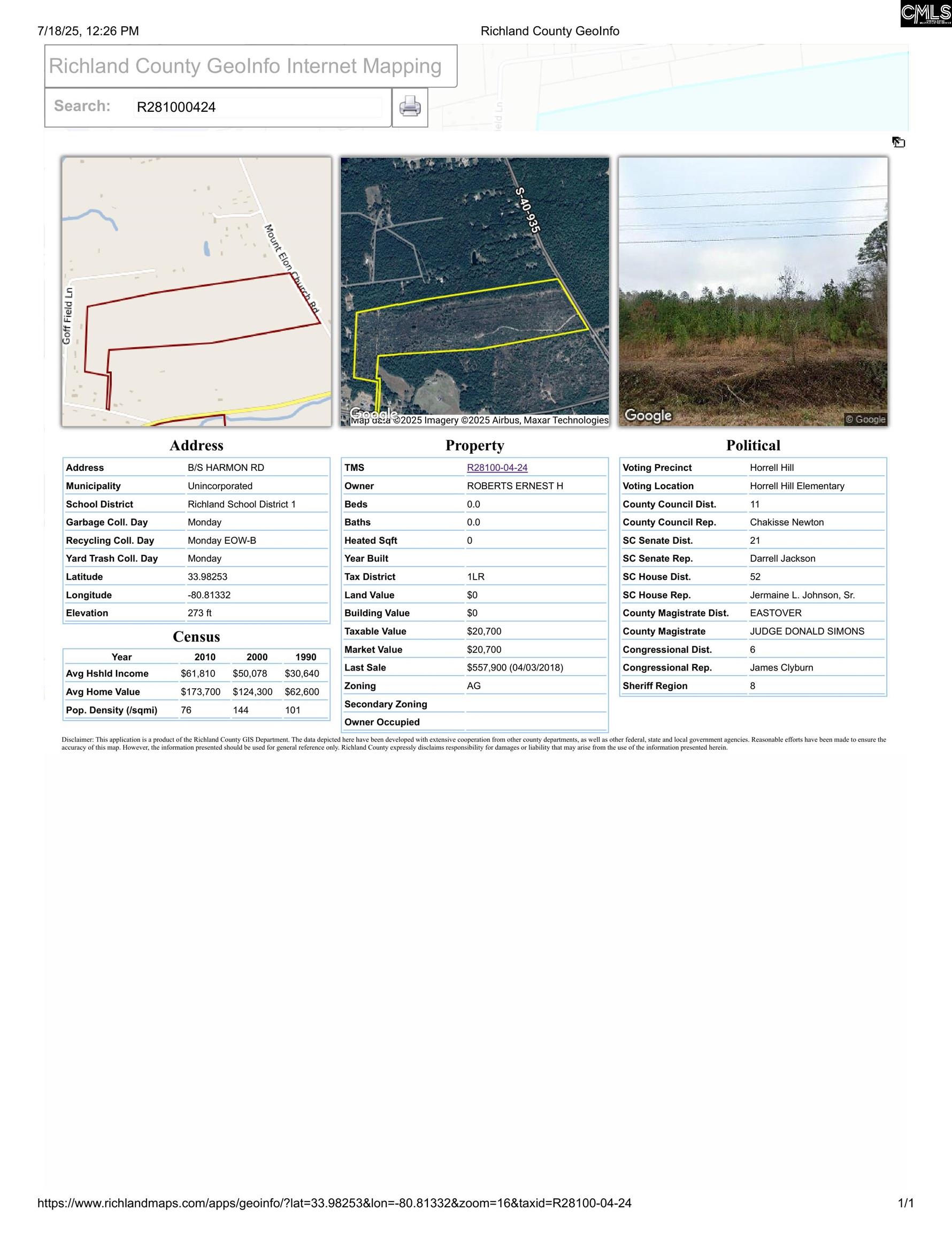 TBD Mt. Elon Churc Road Hopkins, SC 29061