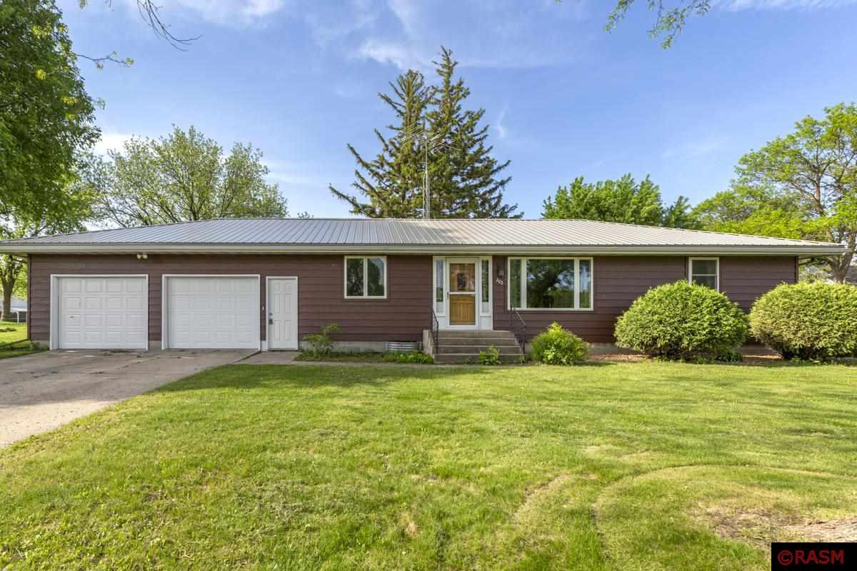 Welcome to Winthrop! This move-in ready, rambler lies on a huge corner lot overlooking the city park.  Main level provides 3 bedrooms, living room, dining room with fold down breakfast bar, kitchen and laundry room. Lower level boasts an additional bedroom, large family room, storage room and spacious utility room with its own entrance to the 2 stall, insulated garage. Steel siding, steel roof, and windows were all replaced in 2018. Other amenities include newer furnace and A/C in 2019, water heater and softener in 2017.