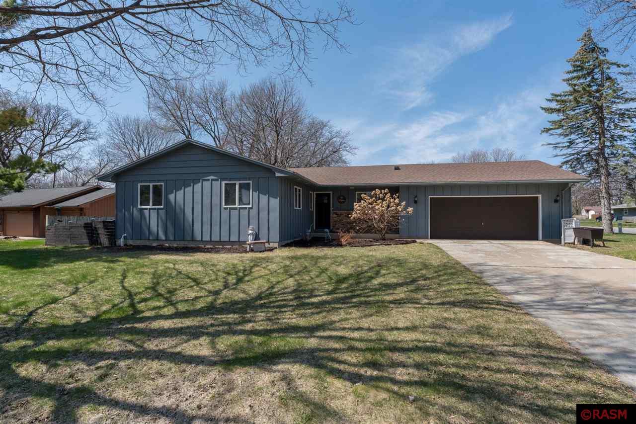 Welcome to this 5 bedroom, 2 bath, 2 stall rambler located in Upper North Mankato on a cul-de-sac. The main floor features, kitchen, dining room, living room and large family room as well as three bedrooms and a bathroom. The lower level has recently been finished with two additional bedrooms, office, and living room with snack bar. Outside is a new deck with a fenced in yard, and vegetable garden. Some of the updates to this beautiful home include: new roof, newly finished lower level, deck, appliances, some new flooring on the main floor and much more! Come tour this beautiful home today!