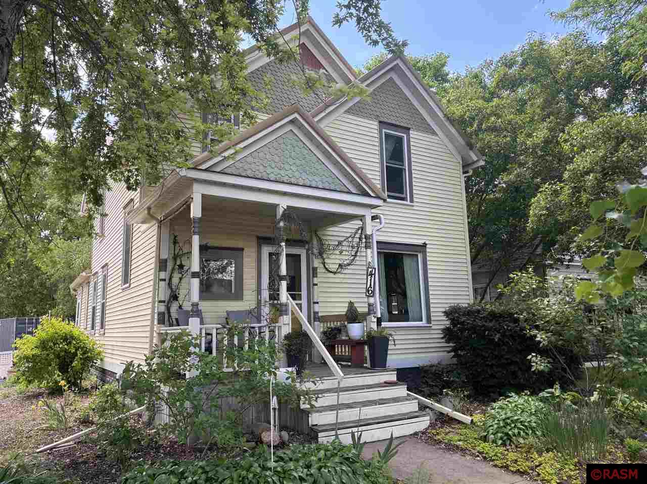 Step into a blend of timeless charm and modern practicality in this 2-story, 4-bedroom, 1 bath home. With stunning original woodwork throughout, this property exudes warmth and character that's hard to find. The durable steel roof, steel siding, and a less than two year old furnace and AC provide peace of mind for years to come. The off street parking and 1-car garage offers convenience and storage. All of this perfectly situated near downtown and parks. Don't miss the chance to make this home your own.