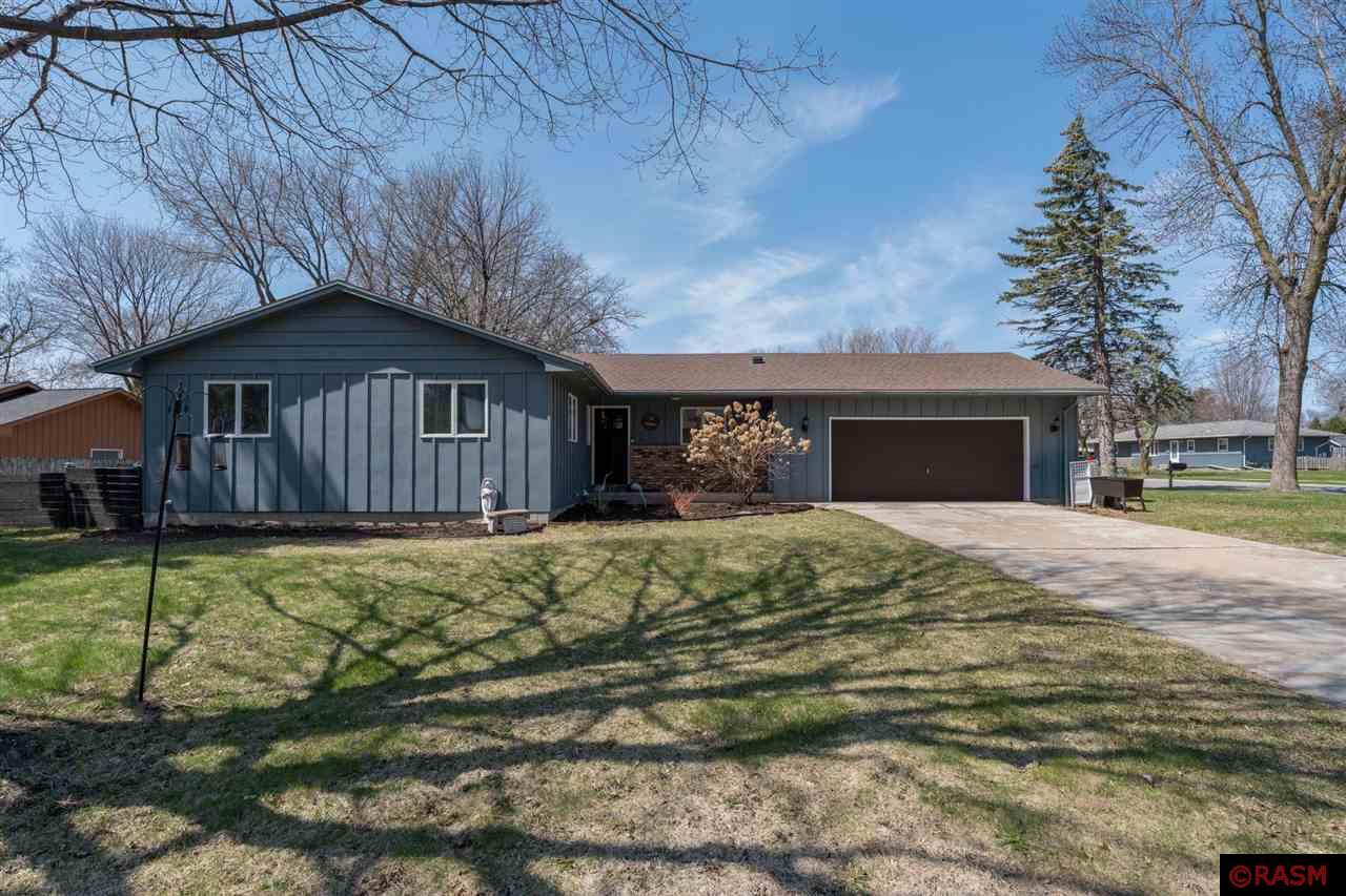 Welcome to this 5 bedroom, 2 bath, 2 stall rambler located in Upper North Mankato on a cul-de-sac. The main floor features, kitchen, dining room, living room and large family room as well as three bedrooms and a bathroom. The lower level has recently been finished with two additional bedrooms, office, and living room with snack bar. Outside is a new deck with a fenced in yard, and vegetable garden. Some of the updates to this beautiful home include: new roof, newly finished lower level, deck, appliances, some new flooring on the main floor and much more! Come tour this beautiful home today!