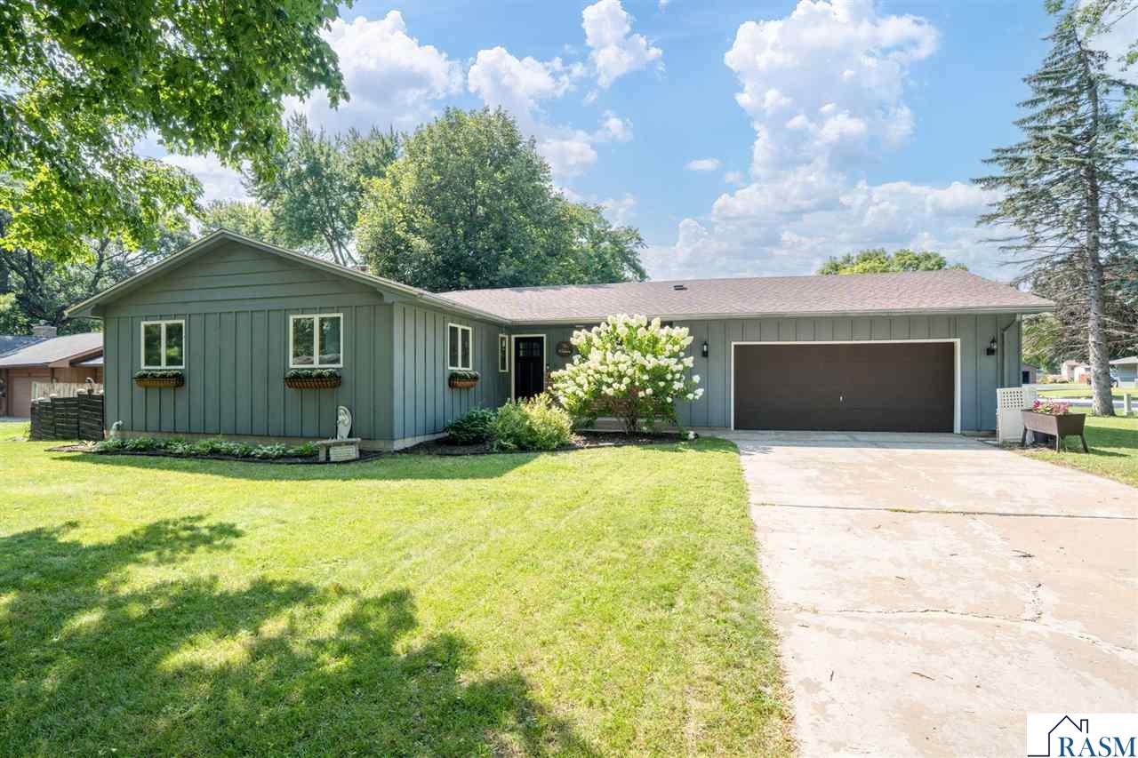 Welcome to this 5 bedroom, 2 bath, 2 stall rambler located in Upper North Mankato on a cul-de-sac. The main floor features, kitchen, dining room, living room and large family room as well as three bedrooms and a bathroom. The lower level has recently been finished with two additional bedrooms, office, and living room with snack bar. Outside is a new deck with a fenced in yard, and vegetable garden. Some of the updates to this beautiful home include: new roof, newly finished lower level, deck, appliances, some new flooring on the main floor and much more! Come tour this beautiful home today!