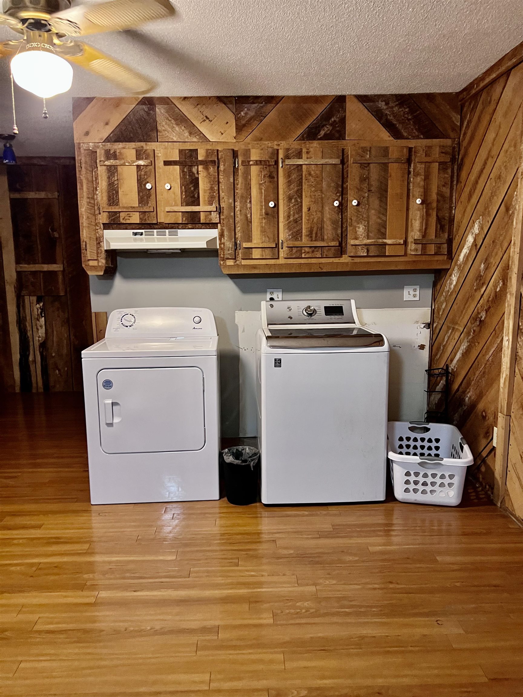 Washer and Dryer was moved downstairs. There is a Laundry room upstairs connected with the Pantry